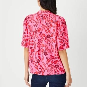 NWT!  Ann Taylor Pink Floral Blouse